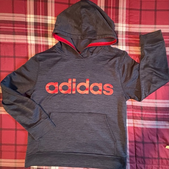 adidas Other - adidas Kids Hoodie in Gray and Red